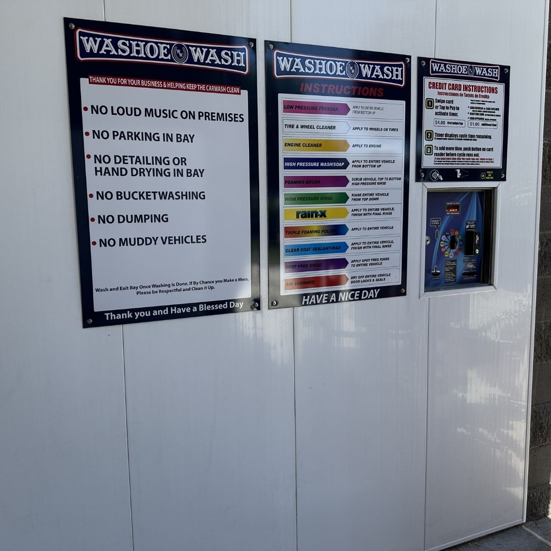 car wash signage